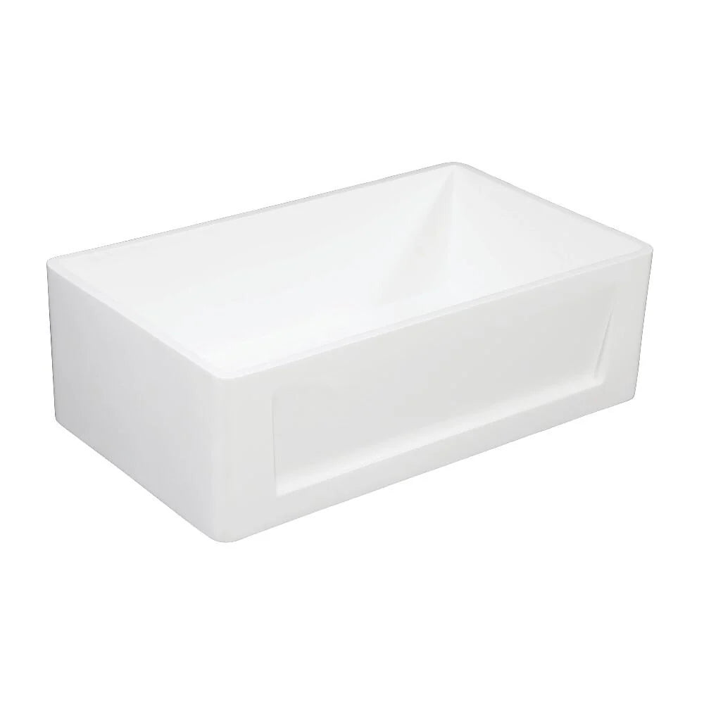 36 In. Apron Front Farmhouse Single Bowl Kitchen Sink, Matte White F659