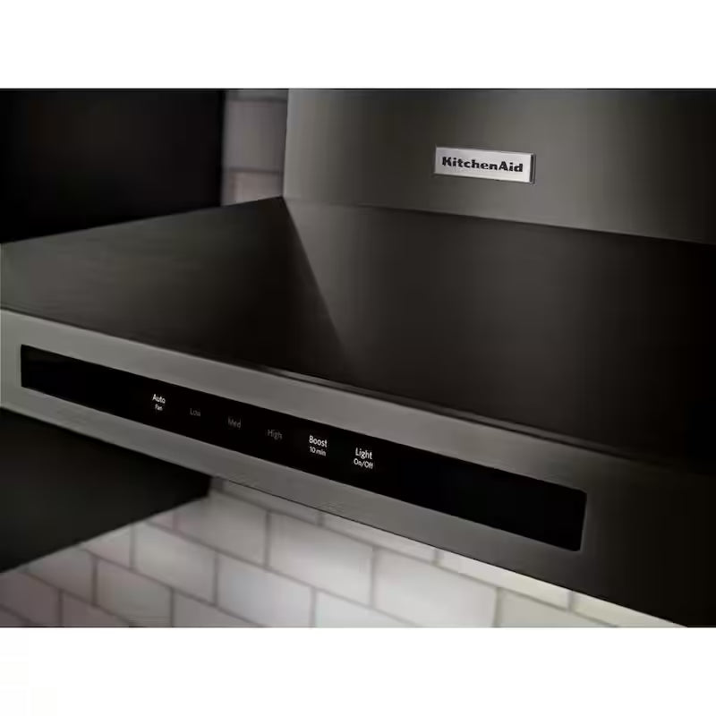 600 CFM Convertible Wall Mount Range Hood in Black Stainless N30375