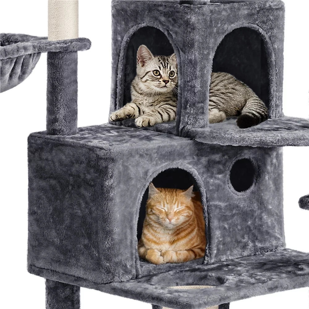 Dark Gray Cat Tree with Condos K55131