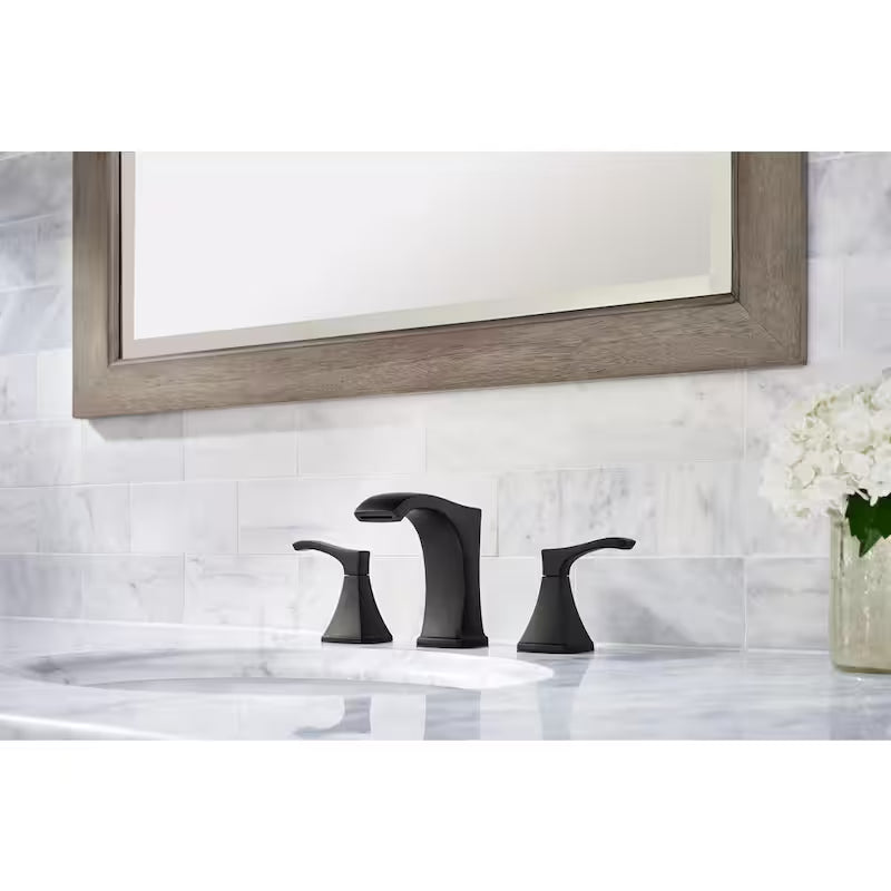 Widespread 2-Handle Bathroom Faucet in Matte Black D79122
