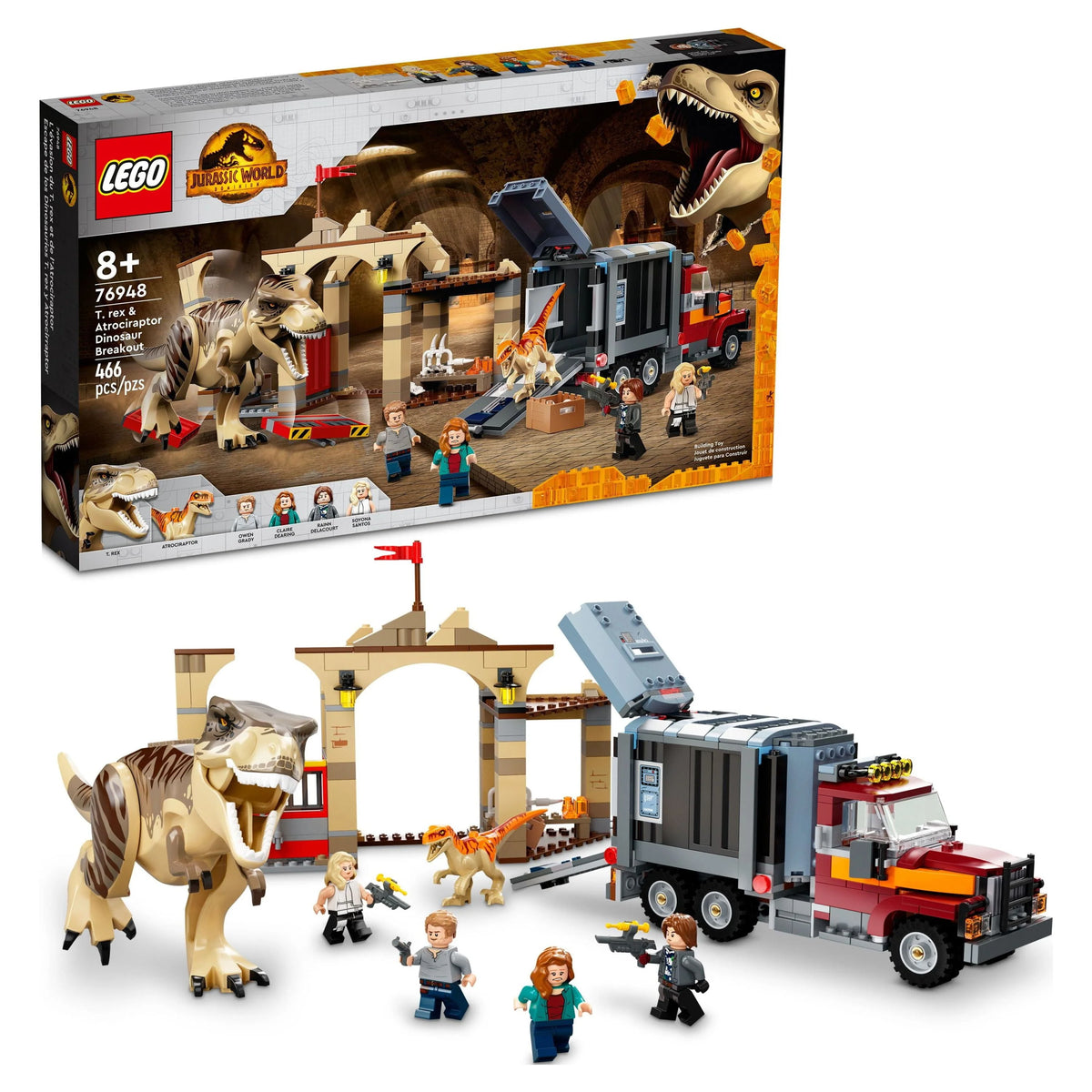 Jurassic World Dinosaur Breakout Toy with 4 Minifigures T1550