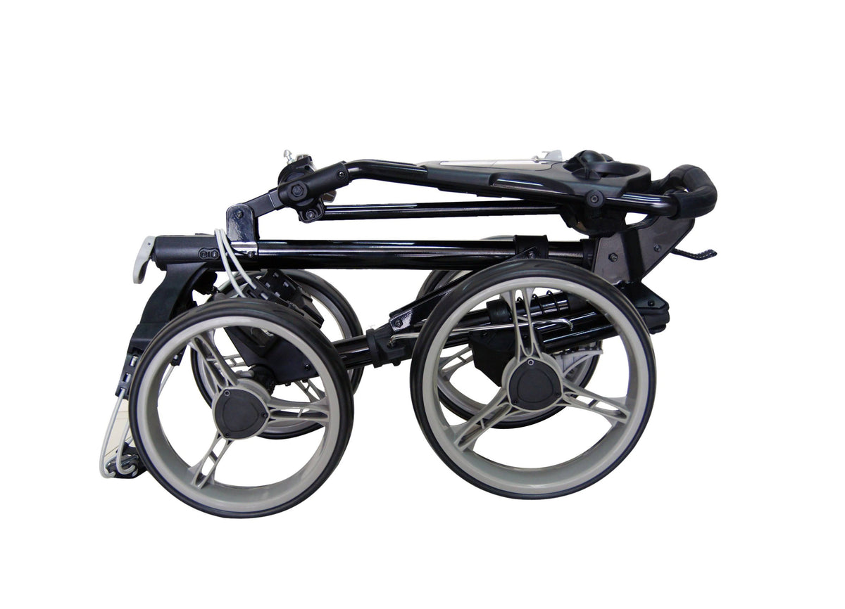 4 Wheel Folding Push Pull Golf Cart Black/Blue W8998
