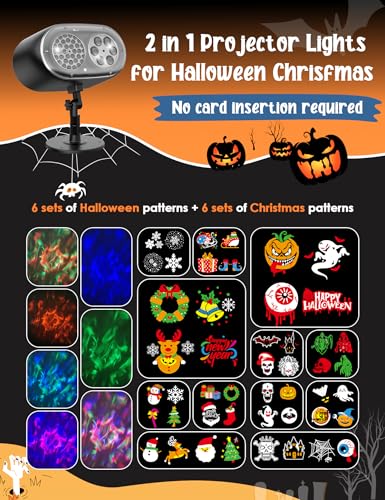 12-in-1 Outdoor Waterproof Holiday Projector Lights L1289