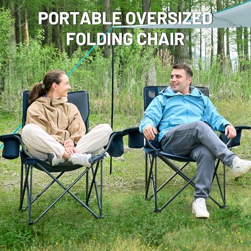 Oversized Heavy Duty Folding Camping Chair with Cup Holder W7331
