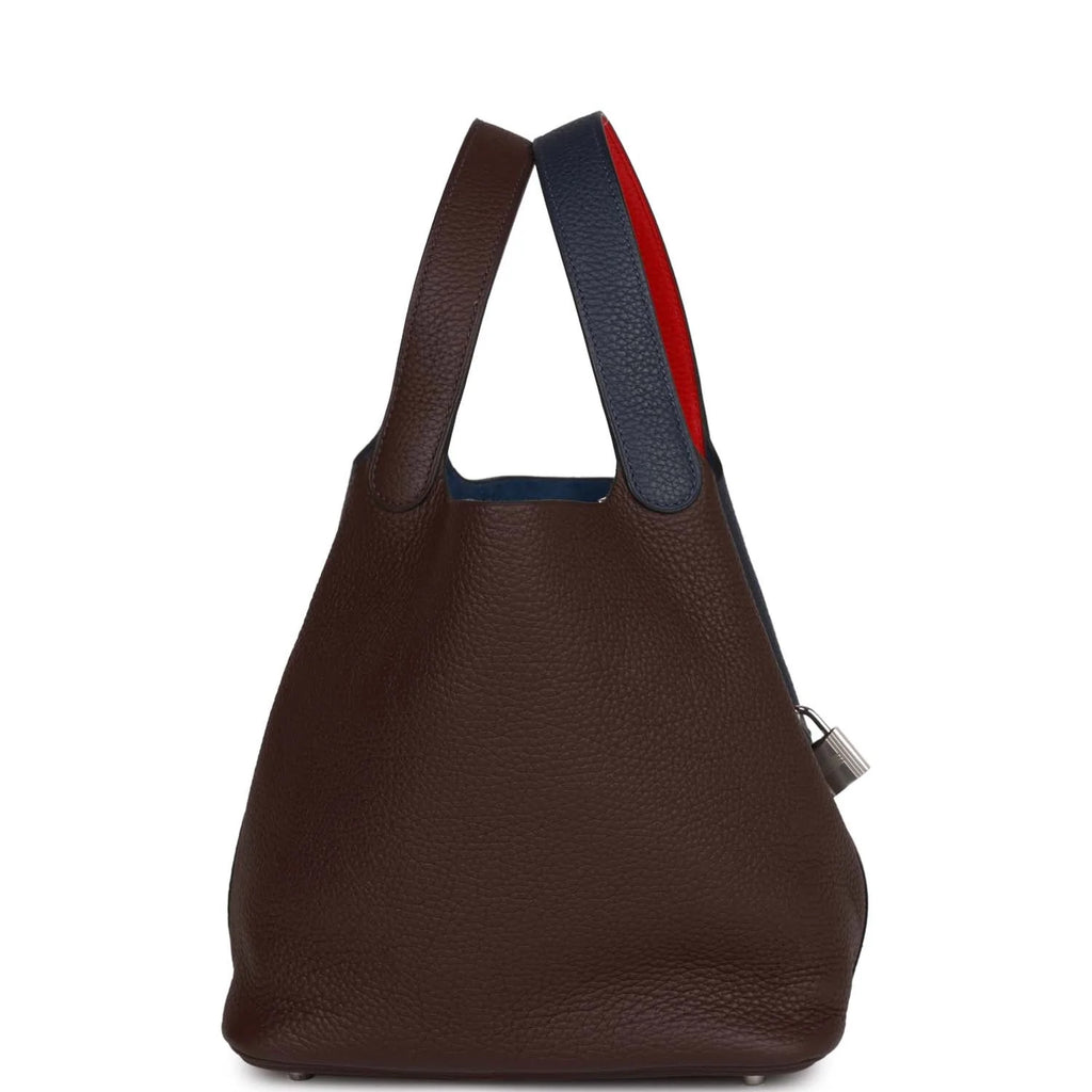 Bleu Nuit Framboise Rouge Sellier Clemence Palladium Hardware Bucket Bag M274812
