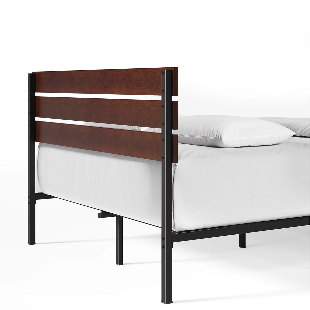 Queen Bamboo and Metal Platform Bed Frame U36230
