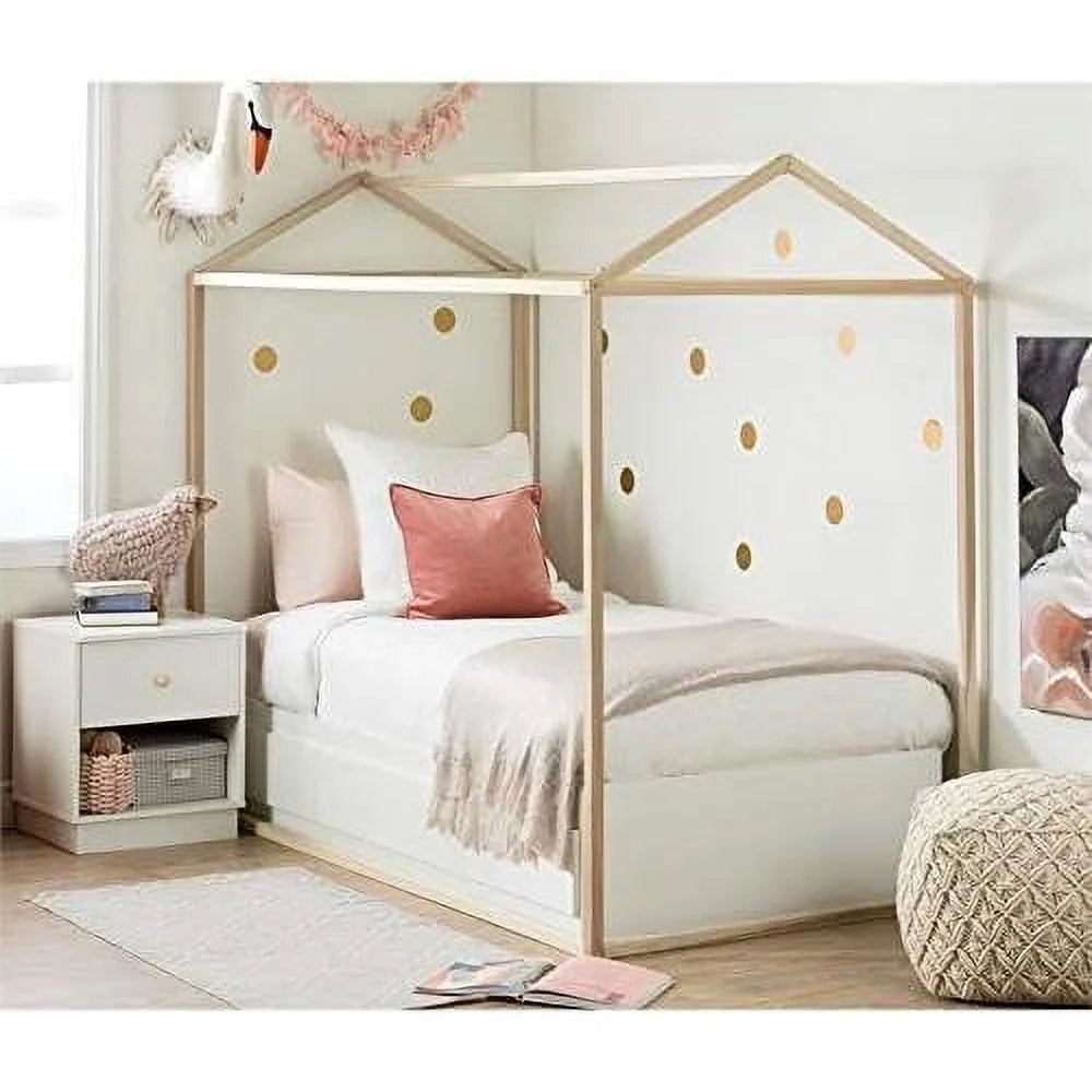 Solid Wood Canopy Platform Bed Frame D3768