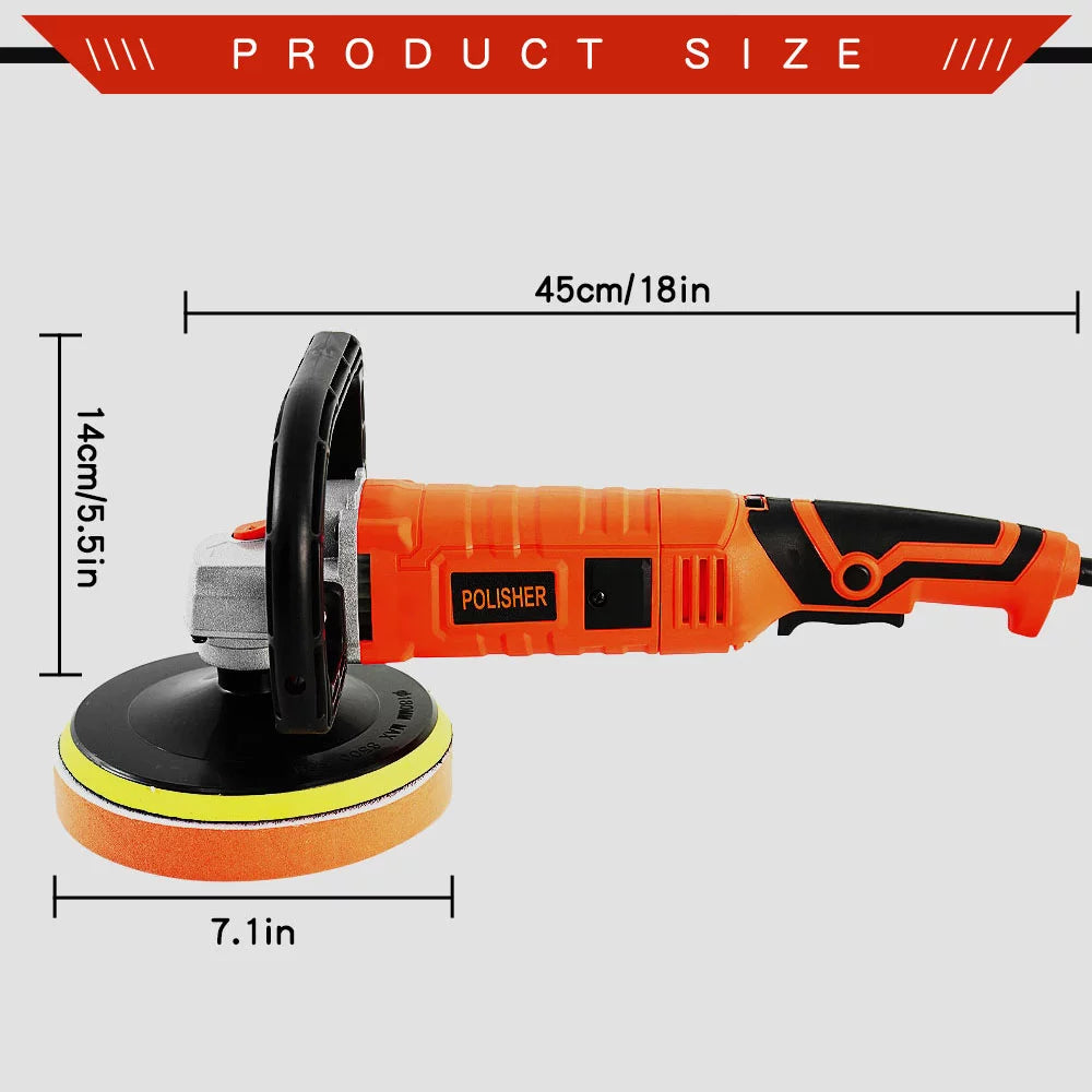 1580W Variable Speed Dual Action Random Orbital Buffer Polisher D436952
