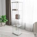 Glass Display Cabinet 4 Shelves with Door Q436