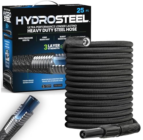 100 Ft Stainless Steel Heavy Duty Garden Hose O746626