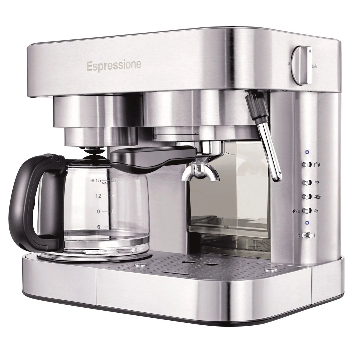 Stainless Steel Espresso Machine & 10 Cup Drip Coffee Maker A38797