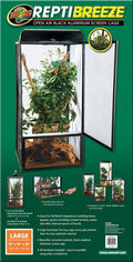 Large Black Open Air Aluminum Screen Cage T1982