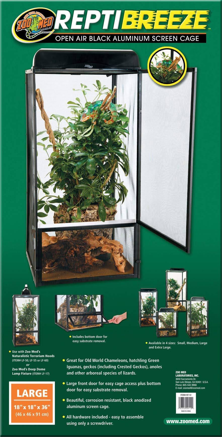Large Black Open Air Aluminum Screen Cage T1982