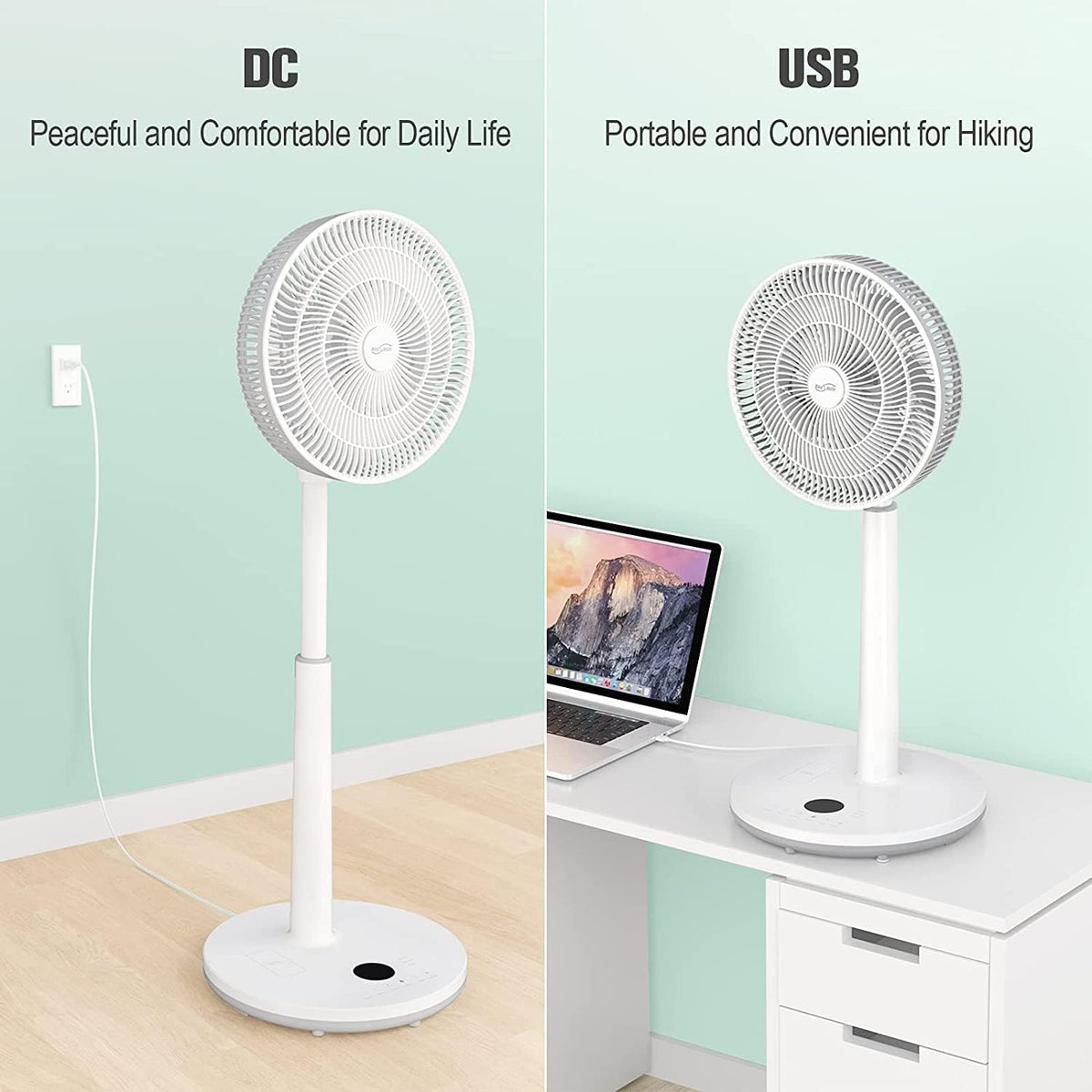 Adjustable Height Oscillating Pedestal Fan with Remote M140456