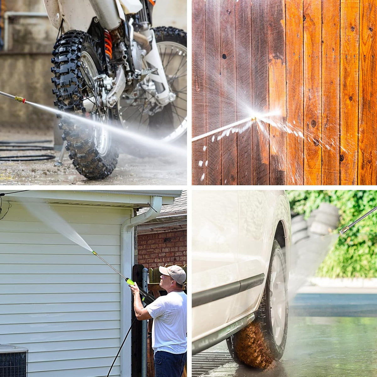 3500PSI Electric Pressure Washer with Hose Reel and 4 Nozzles J4777