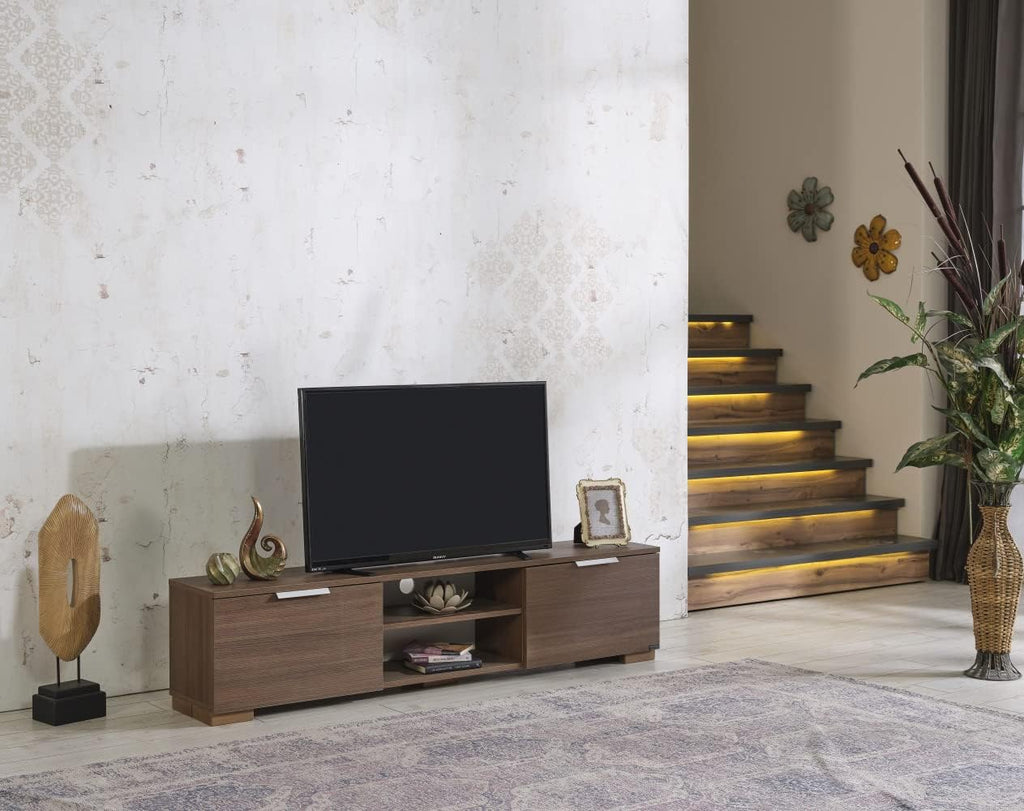 Mid Century Modern Walnut 66 inch Tv Stand G7666