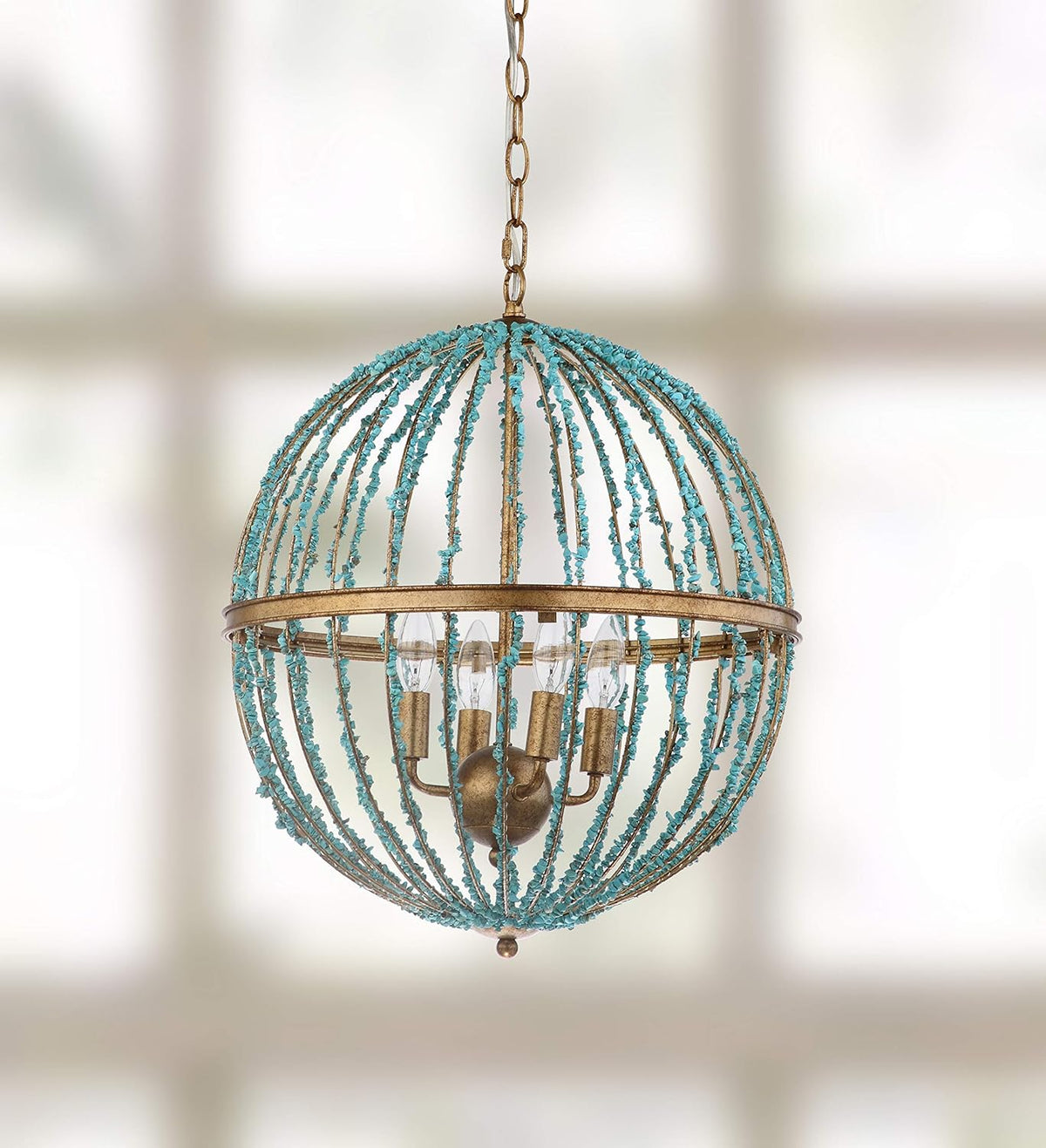 Blue Cage Chandelier X606
