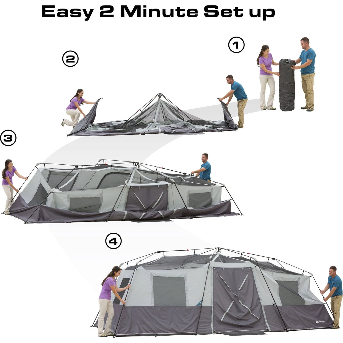 20' x 10' Instant Cabin Tent, Sleeps 12 E971