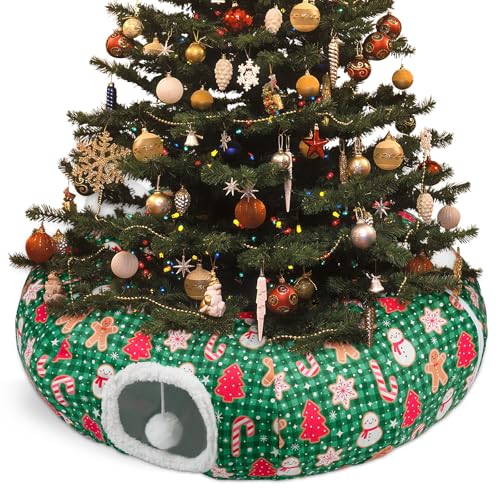 Cat Tunnel Bed for Indoor Cats S Shape C53196