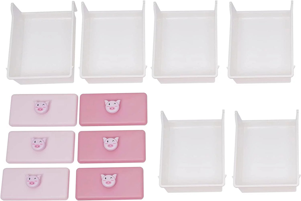 Pink 6 Drawer Plastic Dresser Y6768