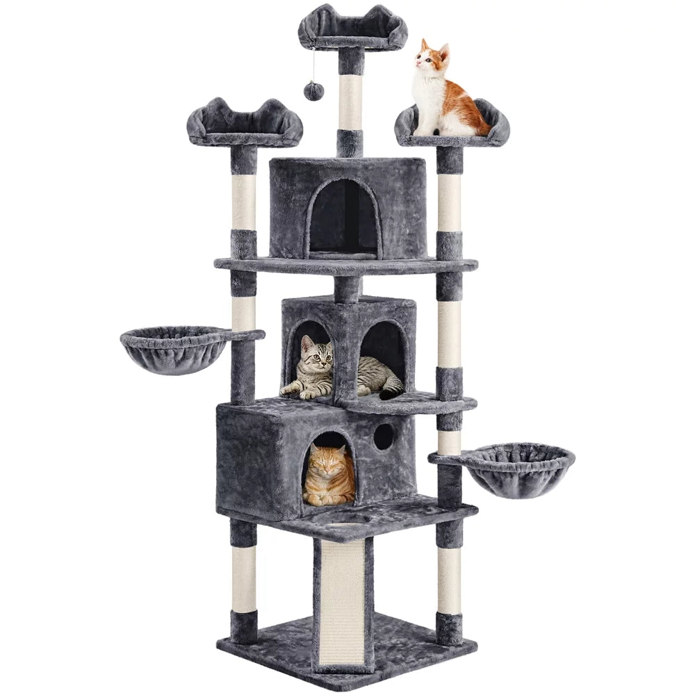 Dark Gray Cat Tree with Condos K55131