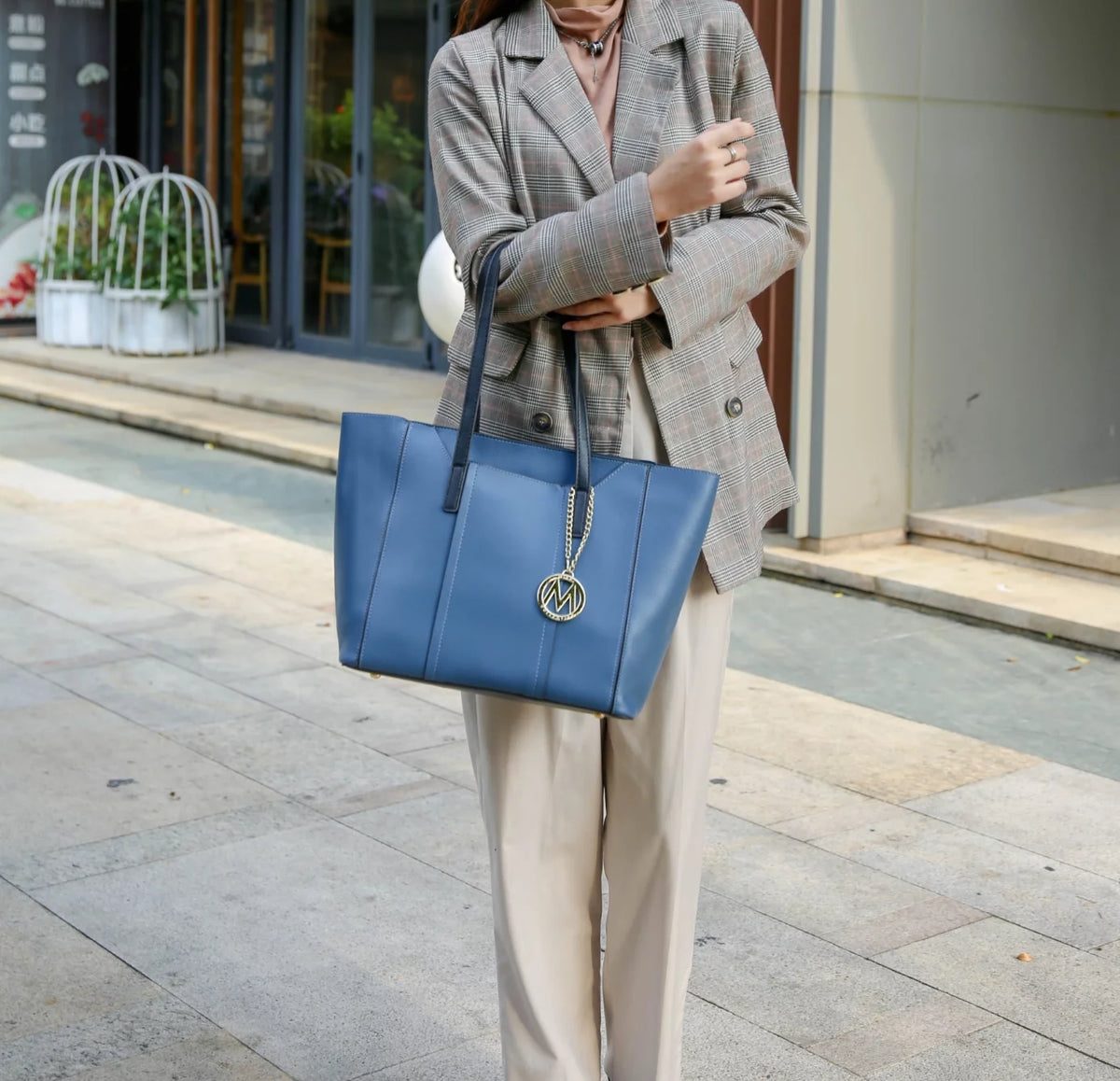 Light Weight Tote Handbag with Wallet F8267