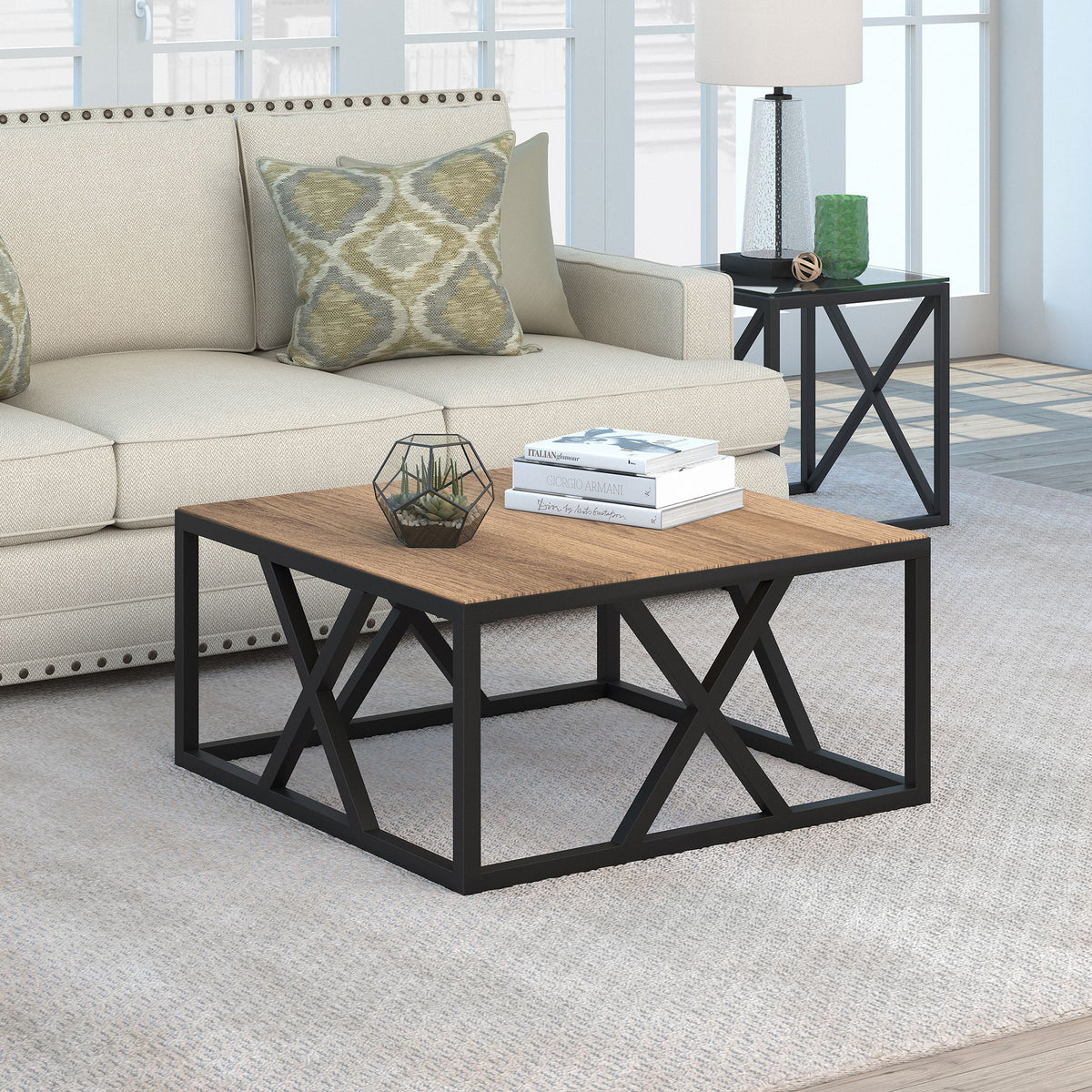 35" Wide Square Coffee Table F84163