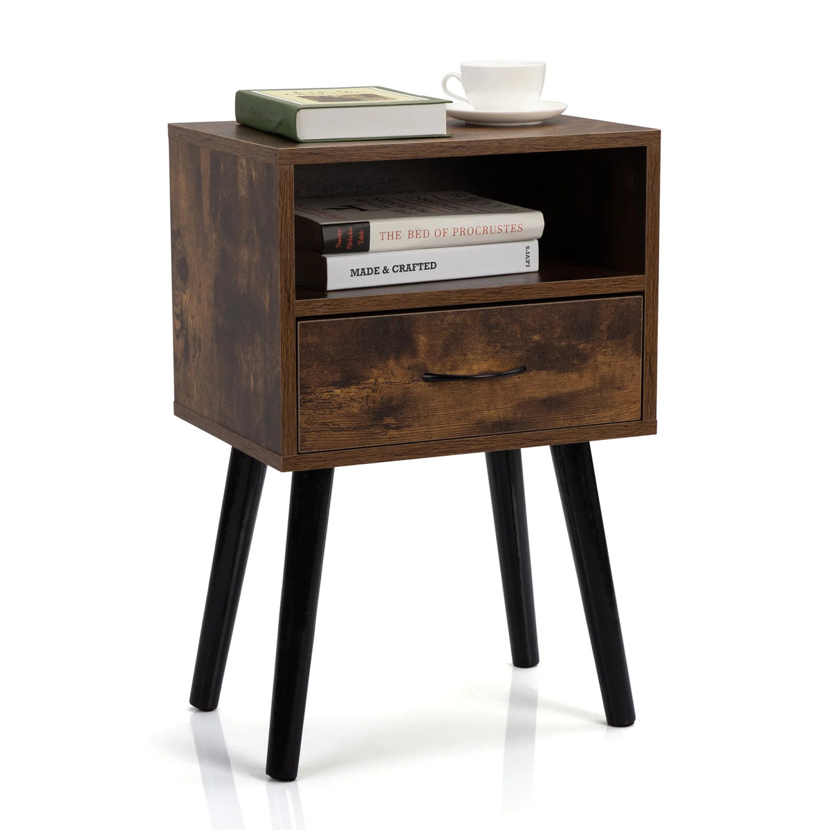 Wood Nightstands with Drawers Set of 2 U199461