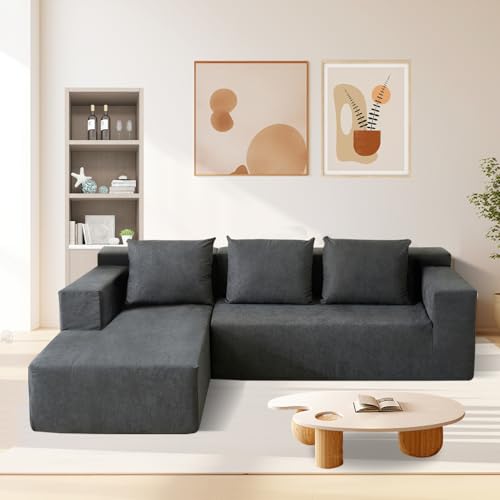 60" Memory Foam Fold Sofa Bed with 2 Pillows Dark Gray Z7381