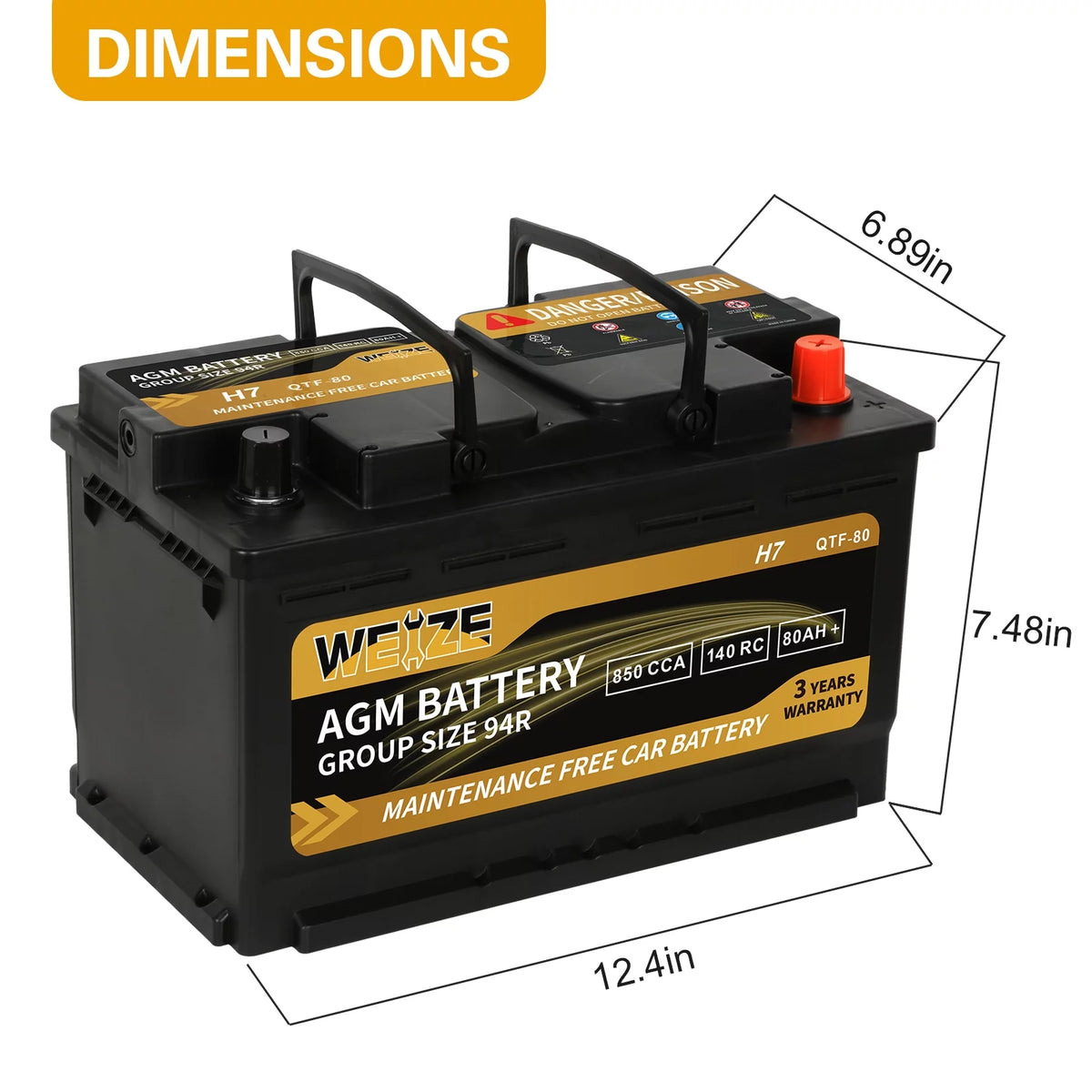 12v 70ah H6 Automotive Battery P97711