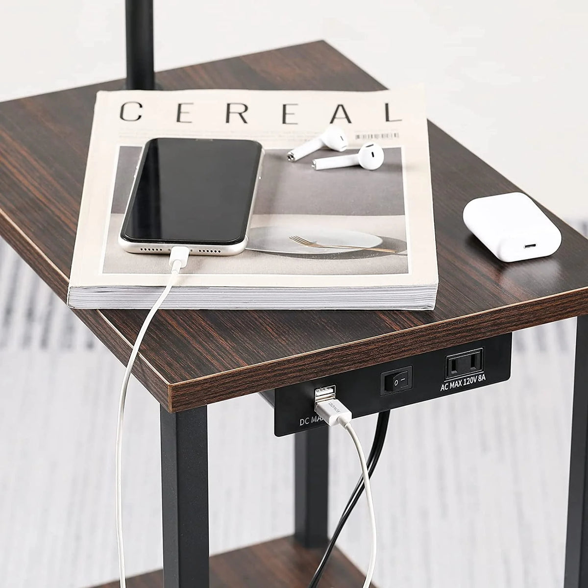 Floor Lamp with Table and USB Port W2688