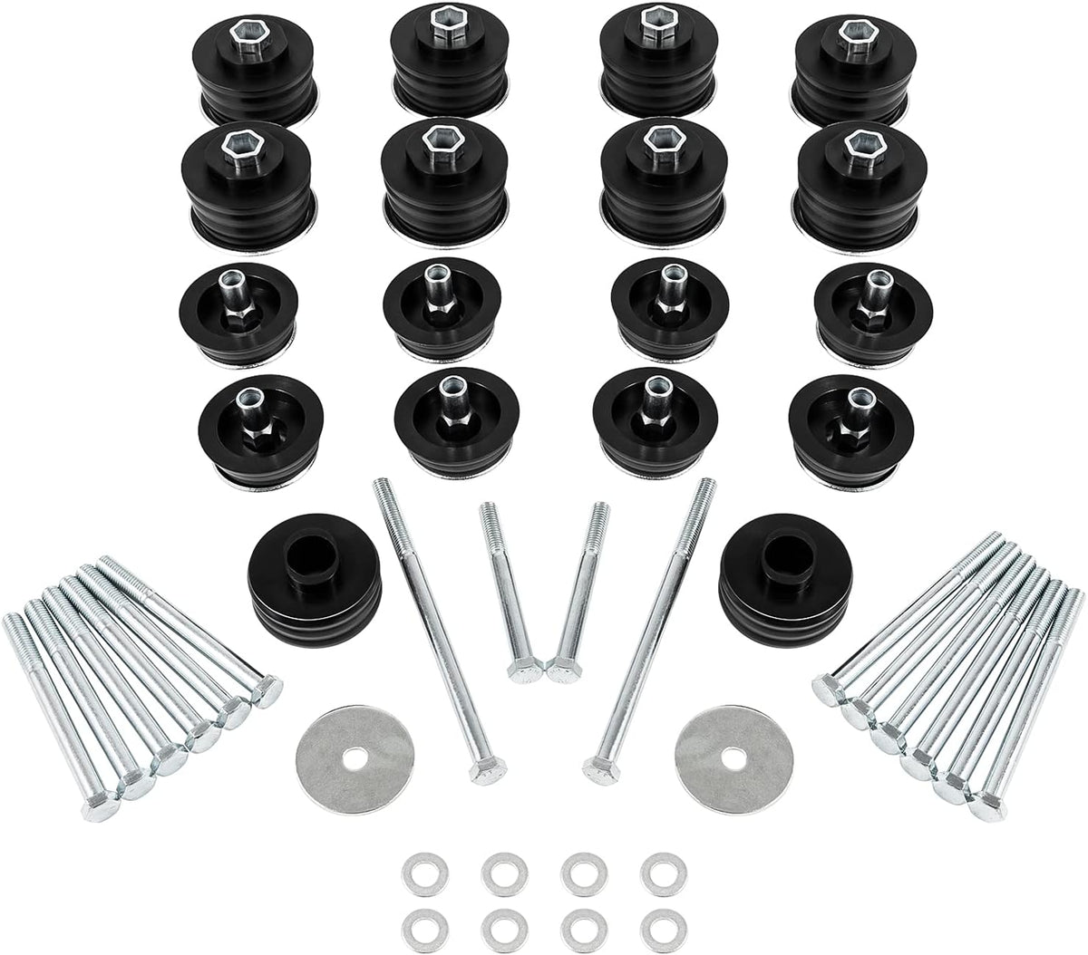 Ford Body Mount Bushing Kit with Steel Sleeves & Hardware H28566