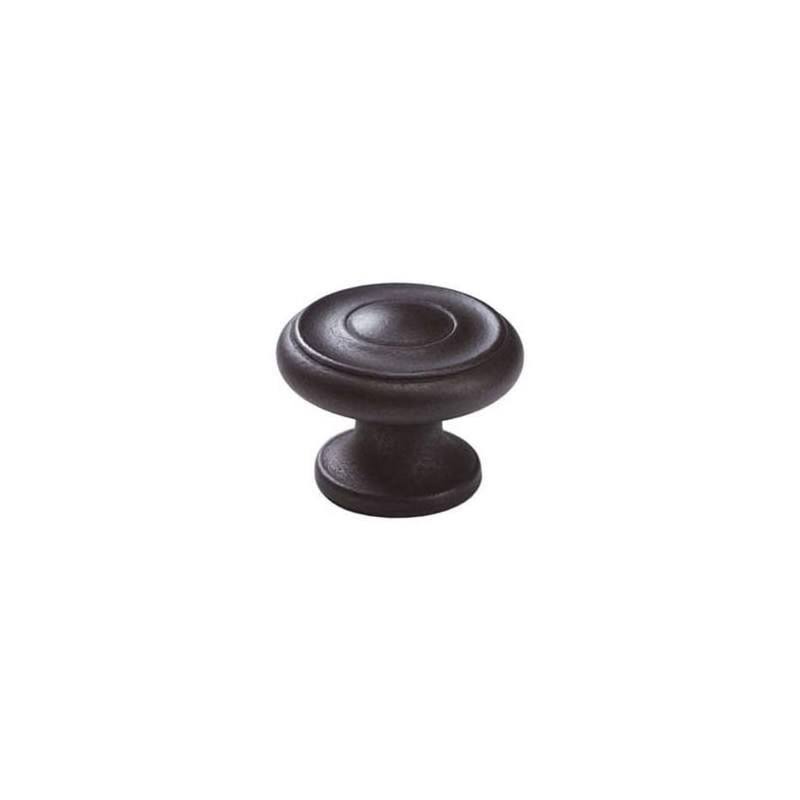 1-1/2 inch Mushroom Cabinet Knob Distressed Bronze Y7586