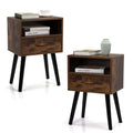 Wood Nightstands with Drawers Set of 2 U199461