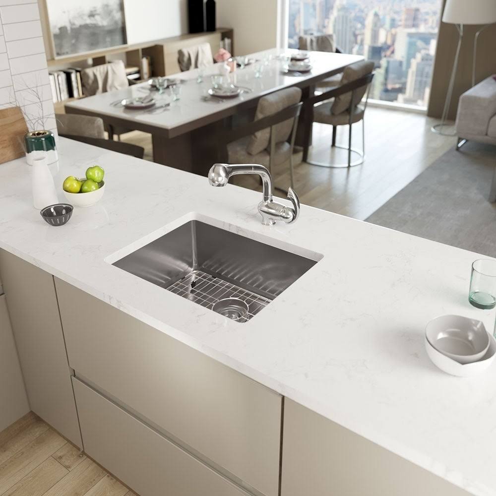 23 inch Stainless Steel Single Bowl 16 Gauge Kitchen Sink H975