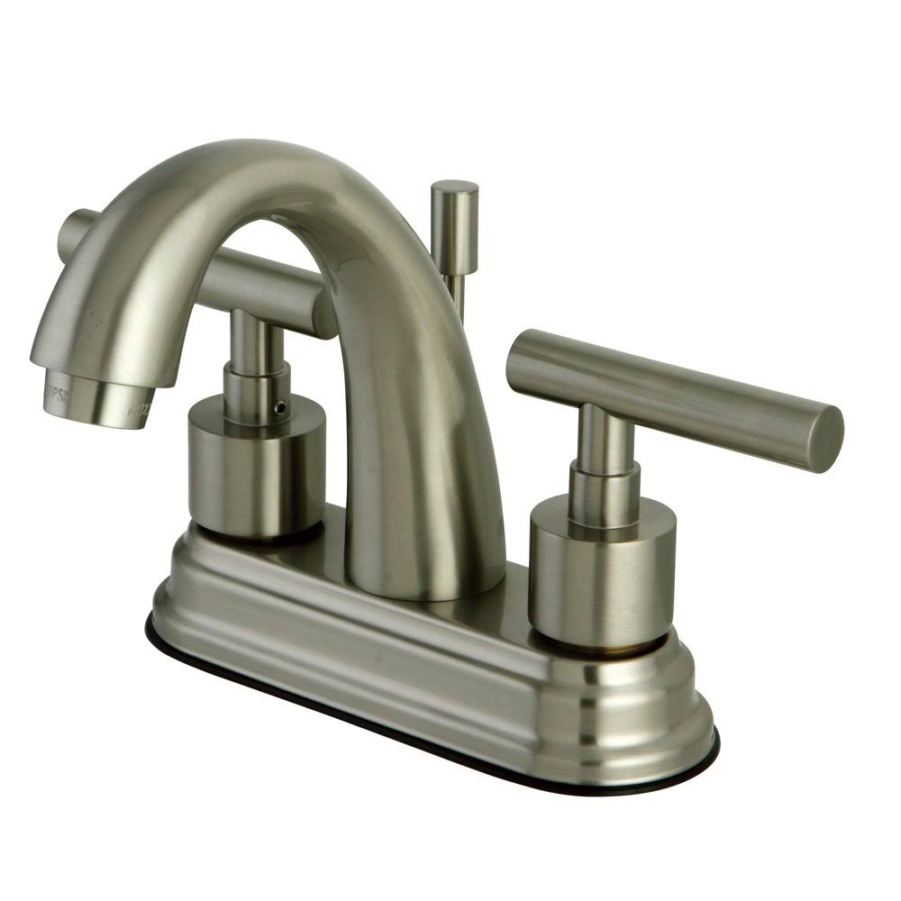 Centerset Lavatory Faucet with Pop-Up, Satin Nickel M587765