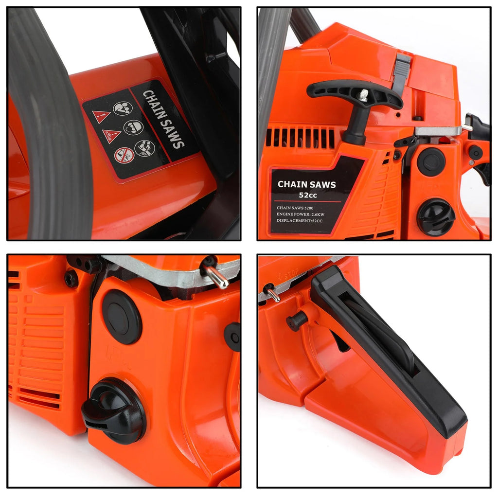 Gasoline Chainsaw with 22 in. Bar 52CC 2-Cycle D144