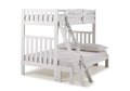 White Twin Over Full Bunk Bed O14686