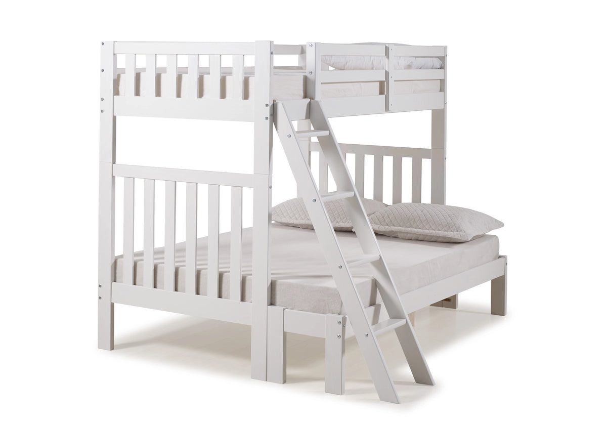 White Twin Over Full Bunk Bed O14686