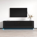 71" High Gloss TV Stand with Storage Cabinets K743