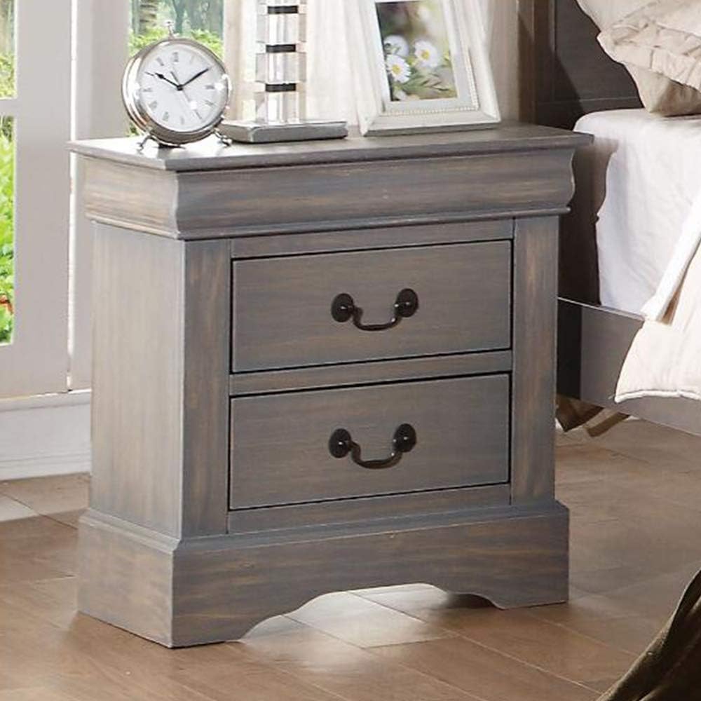 2 Drawer Cherry Wooden Nightstand Z15183