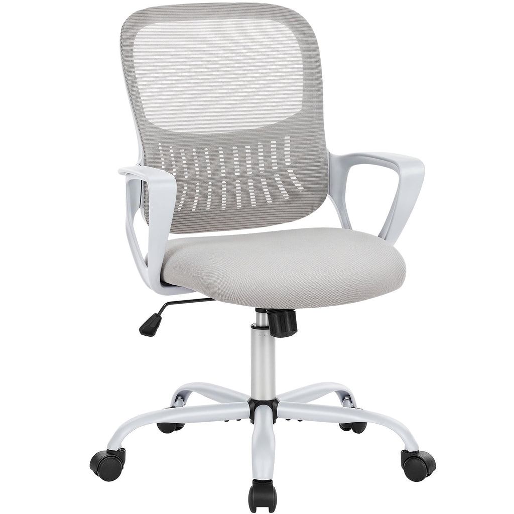 Ergonomic Mesh Office Chair with Fixed Armrest Gray J841082