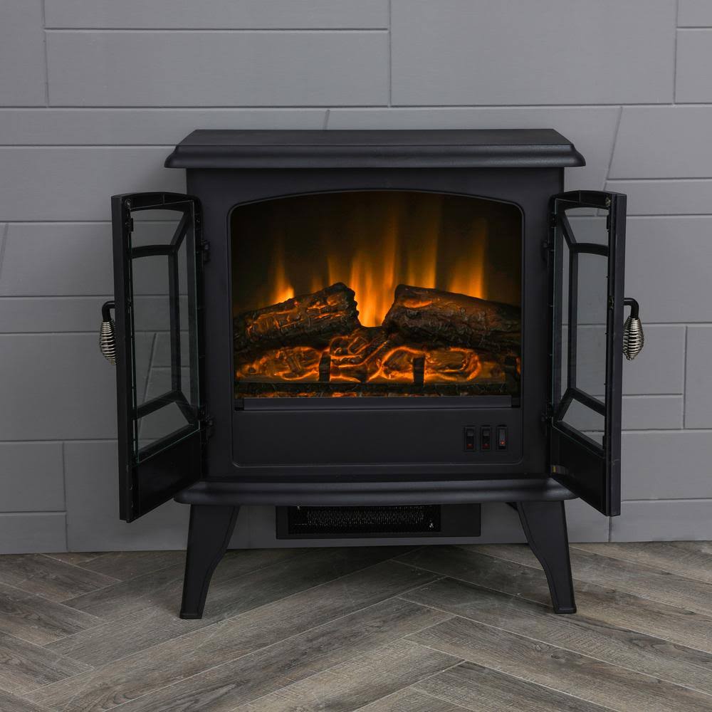 Freestanding Electric Fireplace in Black K882011