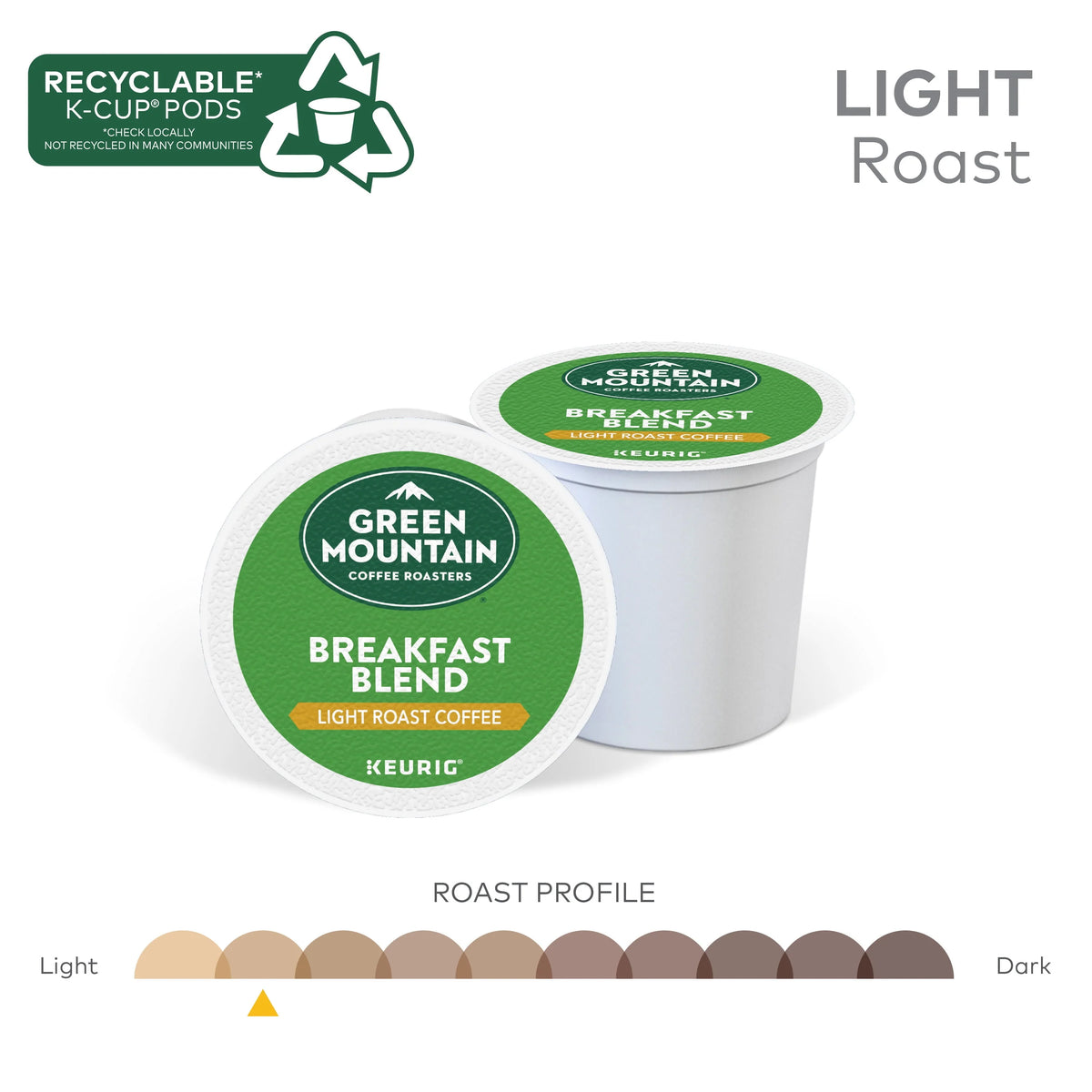 Light Roast K-Cup Coffee Pods, 48 Count S478134