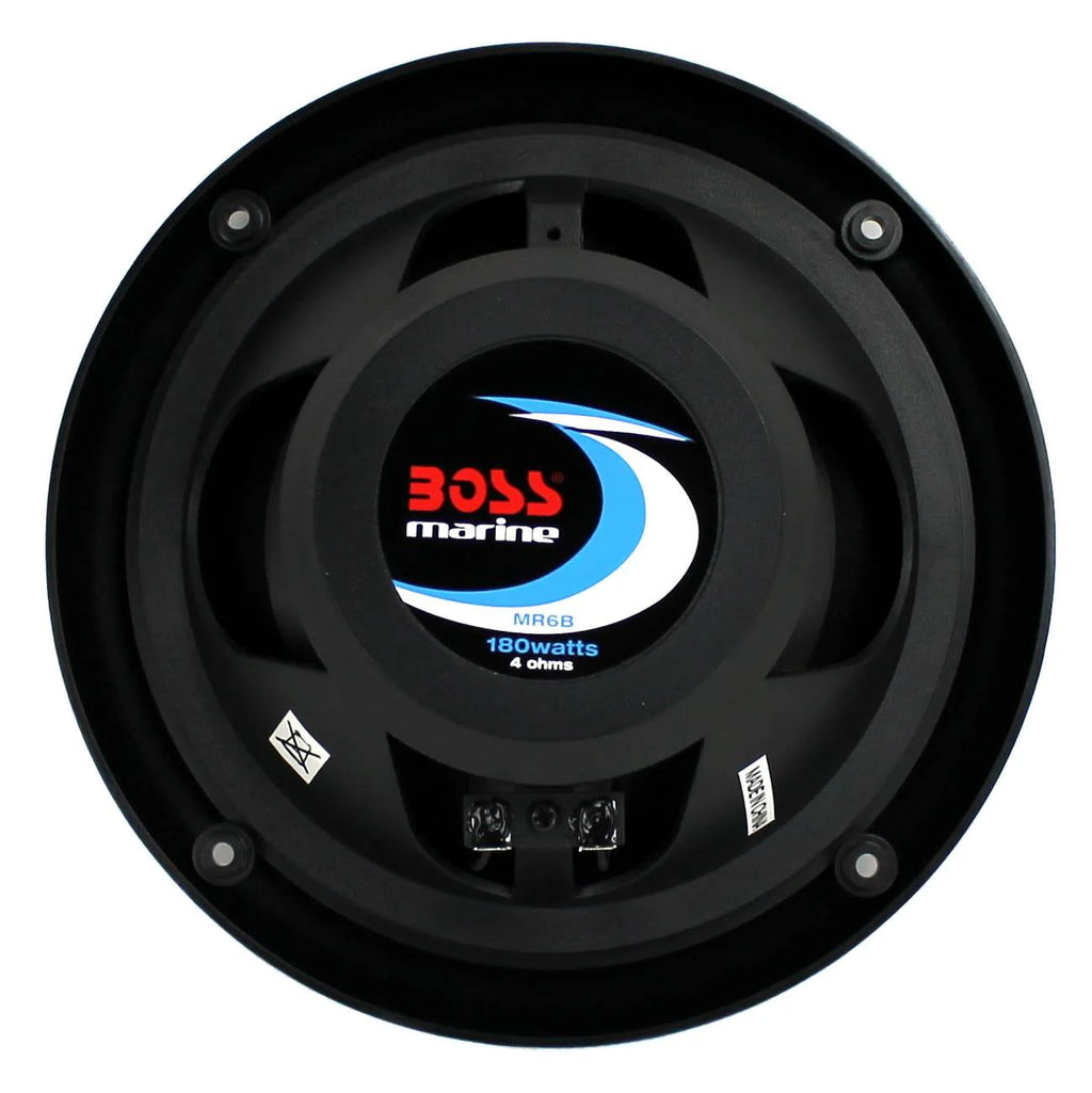 6.5 Inch Black Marine Audio Speakers (6 Pack) J296
