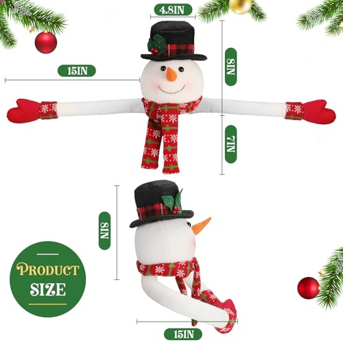 Lighted Snowman Hat Tree Topper with Rotating LED Snowflake Projection F5063
