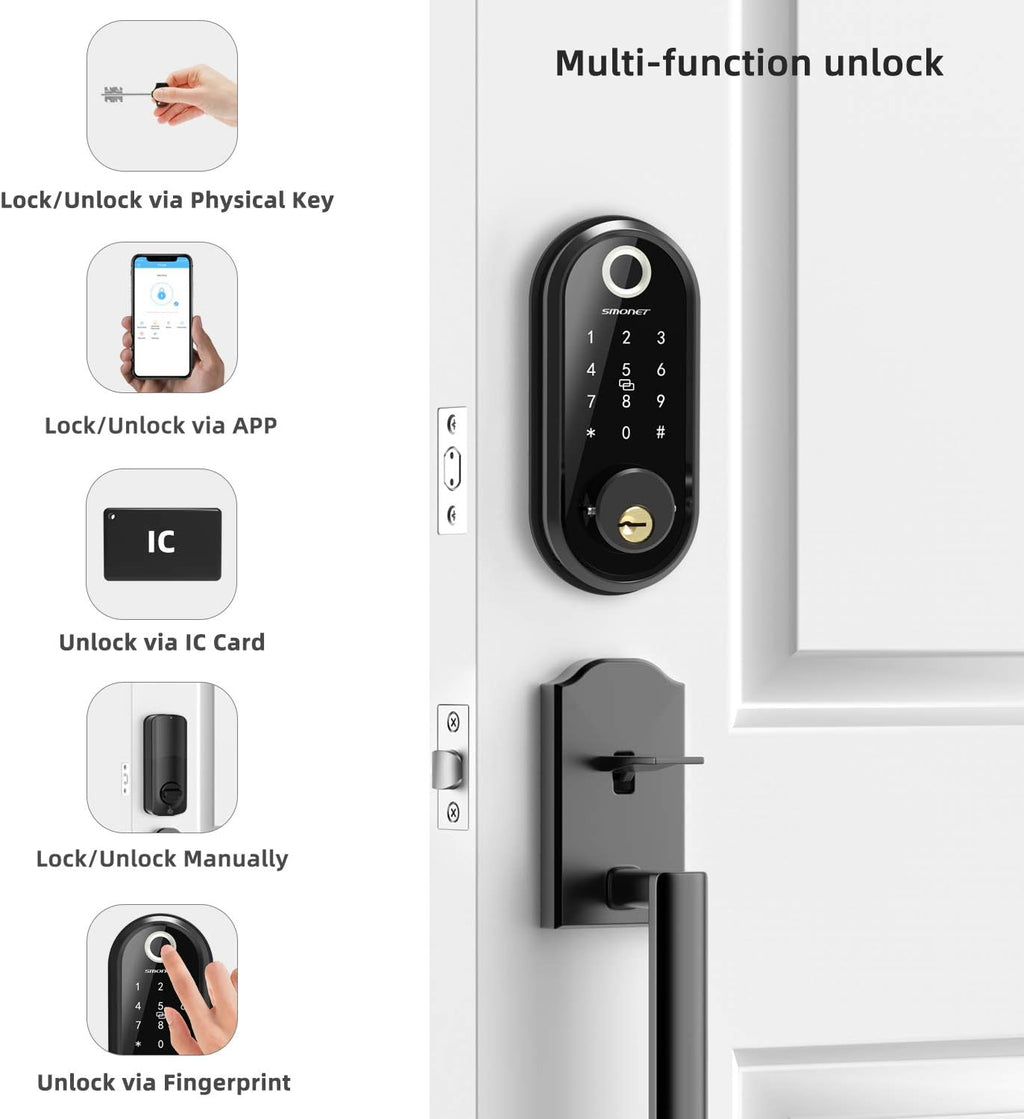 Keyless Entry Deadbolt Door Lock with Fingerprint Touchscreen Keypad U739519