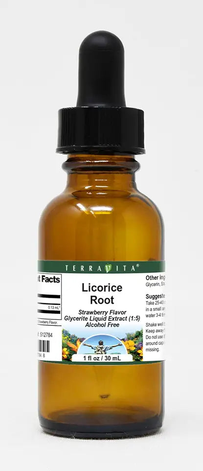 Licorice Root Liquid Extract Strawberry Flavored 1 oz 2 Pack E3268