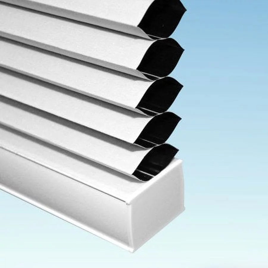 White Cordless Blackout Polyester Honeycomb Window Shades 17.5" x 48" L683603
