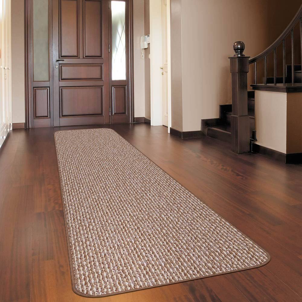 Praline Brown Skid-Resistant Carpet Runner C145733